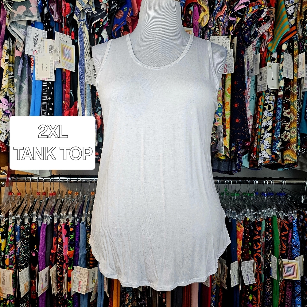 Plus Size Bright White Classic Tank Top